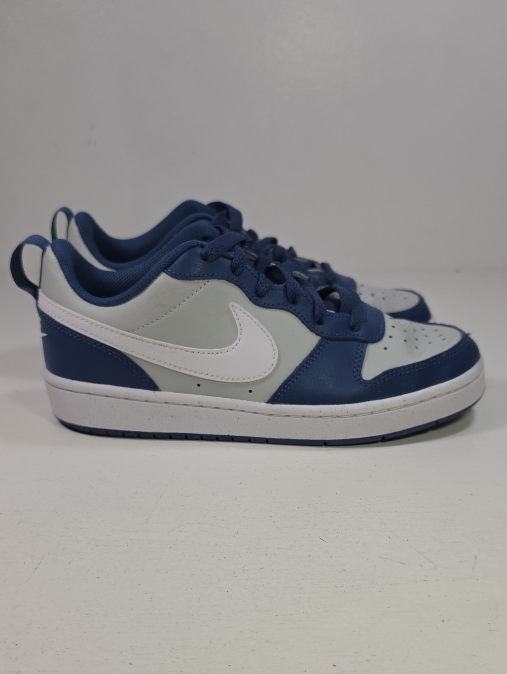 Nike Court Borough 2 Low Gray Fog & Blue Kids Sneakers 5 Streetwear Casual